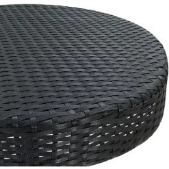 Hommoo Ensemble De Bar De Jardin 3 Pcs Resine Tressee Noir -Table haute et bar Soldes 46563409 5