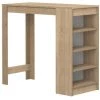 AUTRES Table Bar De 4 A 6 Personnes Style Contemporain Décor Chene - L 115 X L 50 Cm -Table haute et bar Soldes 46624560 1
