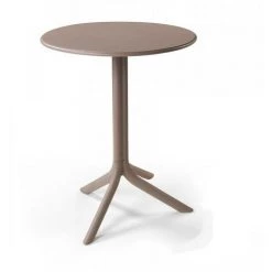 COMPRALO Table De Bar Ronde En Polypropylène De Style Taupe Tuhl Lipari