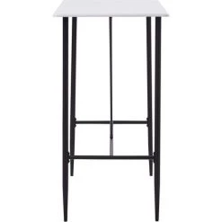ASUPERMALL Ensemble De Bar 5 Pcs Tissu Noir -Table haute et bar Soldes 46888954 4