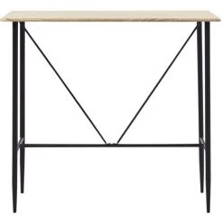 ASUPERMALL Ensemble De Bar 5 Pcs Similicuir Noir -Table haute et bar Soldes 46888995 3