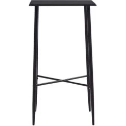ASUPERMALL Ensemble De Bar 3 Pcs Tissu Noir -Table haute et bar Soldes 46889001 3