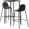 ASUPERMALL Ensemble De Bar 3 Pcs Tissu Gris Fonce 1 ASUPERMALL Ensemble De Bar 3 Pcs Tissu Gris Fonce -Table haute et bar Soldes 46889005 1