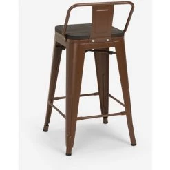 AHD AMAZING HOME DESIGN Ensemble Table Bois Métal 60x60cm 4 Tabourets Style Tolix Mason Noix Steel Top | Couleur: Marron 11 AHD AMAZING HOME DESIGN Ensemble Table Bois Métal 60x60cm 4 Tabourets Style Tolix Mason Noix Steel Top | Couleur: Marron -Table haute et bar Soldes 46946486 5
