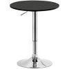 WOLTU 1 X Table De Bar En MDF Avec Pied. Table Ronde. Hauteur Réglable.Noir