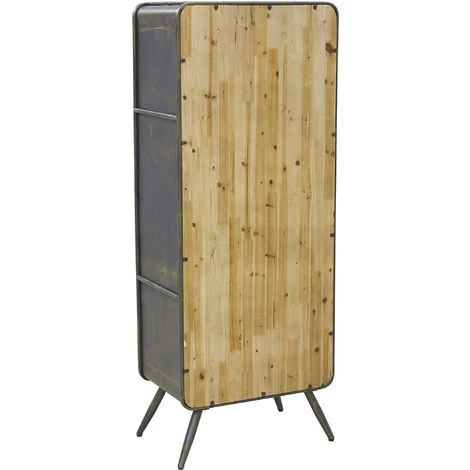 AUBRY GASPARD Meuble Bar En Bois Et Métal Noir - Noir 6 AUBRY GASPARD Meuble Bar En Bois Et Métal Noir - Noir – Image 4