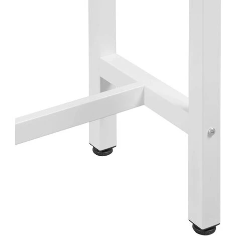 WOLTU Table De Bar Industriel Avec Cadre En Métal.Table De Bistrot.Table à Manger Plateau En Aggloméré 100x40x100cm.Blanc 5 WOLTU Table De Bar Industriel Avec Cadre En Métal.Table De Bistrot.Table à Manger Plateau En Aggloméré 100x40x100cm.Blanc – Image 3