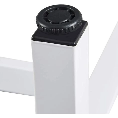 WOLTU Table De Bar Industriel Avec Cadre En Métal.Table De Bistrot.Table à Manger Plateau En Aggloméré 100x40x100cm.Blanc 6 WOLTU Table De Bar Industriel Avec Cadre En Métal.Table De Bistrot.Table à Manger Plateau En Aggloméré 100x40x100cm.Blanc – Image 4