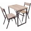URBAN LIVING Table Haute Avec Chaises Dock - L. 80 X H. 75 Cm - 80 X 50 X 75 - Marron -Table haute et bar Soldes 48539423 1