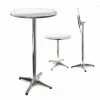 HELLOSHOP26 Table Bistro Haute Bar Aluminium Réglage Hauteur Pliable 74/114cm Diamètre 60 Cm Salon