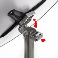 HELLOSHOP26 Table Bistro Haute Bar Aluminium Réglage Hauteur Pliable 74/114cm Diamètre 60 Cm Salon -Table haute et bar Soldes 49238938 4