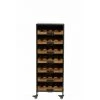 HELLIN Armoire Porte Bouteilles Au Style Industriel - BORDEAUX - Noir -Table haute et bar Soldes 49302515 1