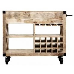 ATMOSPHERA, CRŽATEUR D'INTŽRIEUR Meuble De Bar 2 Tiroirs "Silas" 120cm Beige -Table haute et bar Soldes 49611189 4