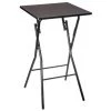 Table De Bar Pliante En Métal Coloris Noir - L.60 X L.60 X H.103 Cm -PEGANE- -Table haute et bar Soldes 51500579 1