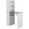 YOUTHUP Table De Bar Avec Armoire Blanc 115 X 59 X 200 Cm -Table haute et bar Soldes 51852492 1