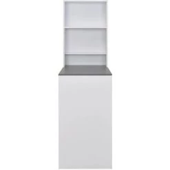 YOUTHUP Table De Bar Avec Armoire Blanc 115 X 59 X 200 Cm -Table haute et bar Soldes 51852492 3