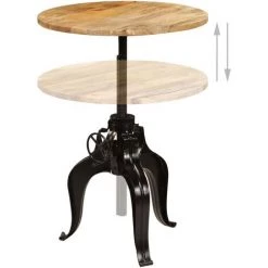 YOUTHUP Meuble De Bar 5 Pcs Bois Massif De Manguier - Brun -Table haute et bar Soldes 51860740 4