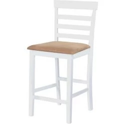 YOUTHUP Set Table Et 4 Chaises De Bar En Bois Coloris Blanc - Blanc 9 YOUTHUP Set Table Et 4 Chaises De Bar En Bois Coloris Blanc - Blanc -Table haute et bar Soldes 51862212 3
