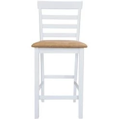 YOUTHUP Set Table Et 4 Chaises De Bar En Bois Coloris Blanc - Blanc 10 YOUTHUP Set Table Et 4 Chaises De Bar En Bois Coloris Blanc - Blanc -Table haute et bar Soldes 51862212 4