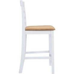 YOUTHUP Set Table Et 4 Chaises De Bar En Bois Coloris Blanc - Blanc 11 YOUTHUP Set Table Et 4 Chaises De Bar En Bois Coloris Blanc - Blanc -Table haute et bar Soldes 51862212 5