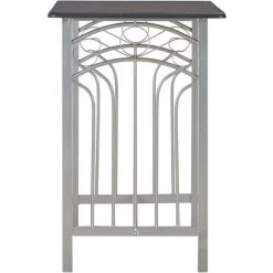 YOUTHUP Ensemble De Bar 3 Pcs Bois Et Acier Noir - Noir -Table haute et bar Soldes 51864206 4