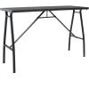 YOUTHUP Table De Bar De Jardin Noir 180x60x110 Cm Verre Trempé - Noir