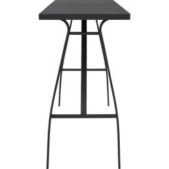 YOUTHUP Table De Bar De Jardin Noir 180x60x110 Cm Verre Trempé - Noir -Table haute et bar Soldes 51868562 3