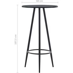 YOUTHUP Table De Bar Noir 60x107,5 Cm MDF - Noir 9 YOUTHUP Table De Bar Noir 60x107,5 Cm MDF - Noir -Table haute et bar Soldes 51873242 4