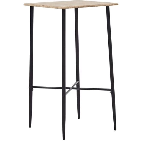 YOUTHUP Table De Bar Chêne 60 X 60 X 111 Cm MDF - Brun 3 YOUTHUP Table De Bar Chêne 60 X 60 X 111 Cm MDF - Brun