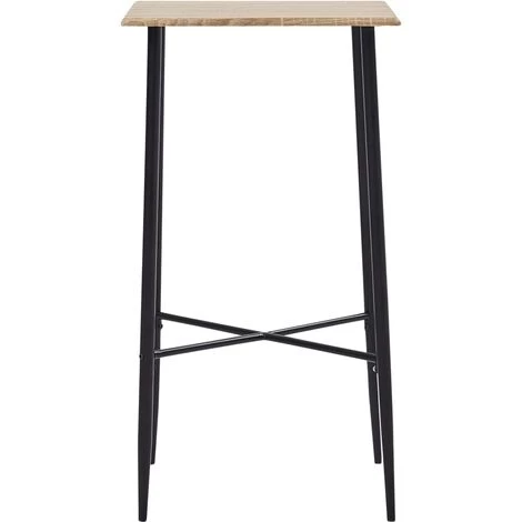 YOUTHUP Table De Bar Chêne 60 X 60 X 111 Cm MDF - Brun 4 YOUTHUP Table De Bar Chêne 60 X 60 X 111 Cm MDF - Brun – Image 2