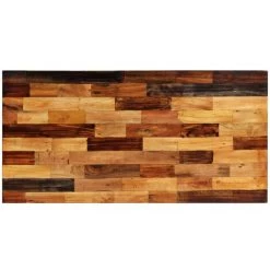 YOUTHUP Ensemble De Bar 5 Pcs Bois Massif Recyclé Et Cuir De Chèvre - Brun -Table haute et bar Soldes 51875425 4