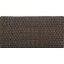 YOUTHUP Table De Bar Avec Rangement Marron 120x60x110 Cm Résine Tressée - Brun -Table haute et bar Soldes 51879533 5