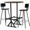 YOUTHUP Mobilier De Bar 3 Pcs Bois De Récupération Massif - Brun