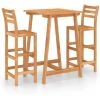 YOUTHUP Ensemble De Bar D'extérieur 3 Pcs Bois D'acacia Massif - Brun