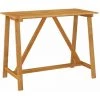 YOUTHUP Table De Bar De Jardin 140x70x104 Cm Bois D'acacia Massif - Brun