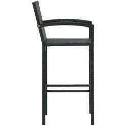 YOUTHUP Jeu De Bar De Jardin 3 Pcs Avec Accoudoirs Résine Tressée Noir - Noir 11 YOUTHUP Jeu De Bar De Jardin 3 Pcs Avec Accoudoirs Résine Tressée Noir - Noir -Table haute et bar Soldes 51892144 5