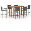 YOUTHUP Ensemble De Bar De Jardin 7 Pcs Gris - Gris