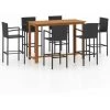 YOUTHUP Ensemble De Bar De Jardin 7 Pcs Noir - Noir