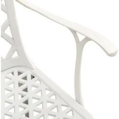 YOUTHUP Ensemble De Bistro 3 Pcs Aluminium Coulé Blanc - Blanc 10 YOUTHUP Ensemble De Bistro 3 Pcs Aluminium Coulé Blanc - Blanc -Table haute et bar Soldes 51896229 4