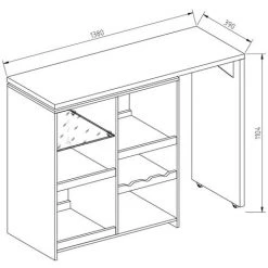 Table De Bar „Vega“ Blanche Vicco -Table haute et bar Soldes 52050800 3