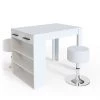 Table De Bar Vicco „Repose“ Blanche Avec 2 Tabourets De Bar Vicco -Table haute et bar Soldes 52050888 1