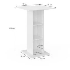 Table De Bar „Redeo“ Blanc Vicco -Table haute et bar Soldes 52050923 3