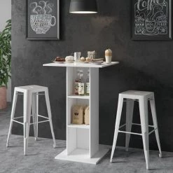 Table De Bar „Redeo“ Blanc Vicco -Table haute et bar Soldes 52050923 4