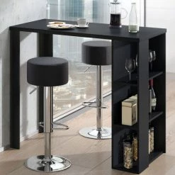 Table De Bar „Noel“ Noir Avec 2 Tabourets Vicco -Table haute et bar Soldes 52051024 5