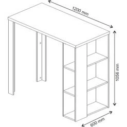 Table à Manger „Noel“ 120x106cm Noir Vicco -Table haute et bar Soldes 52051063 3