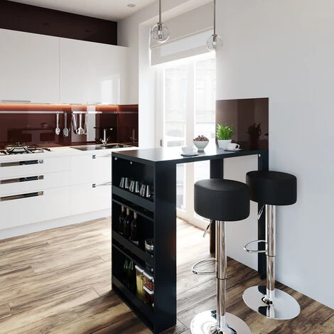 Table De Bar 117cm Anthracite Avec 2 Tabourets De Bar Vicco 6 Table De Bar 117cm Anthracite Avec 2 Tabourets De Bar Vicco – Image 4