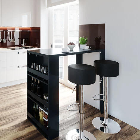 Table De Bar 117cm Anthracite Avec 2 Tabourets De Bar Vicco 7 Table De Bar 117cm Anthracite Avec 2 Tabourets De Bar Vicco – Image 5