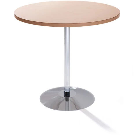 CERTEO Table à Pied Central - Ø 800 Mm, Hauteur 720 Mm - Aggloméré Façon Hêtre - Coloris Plateau: Façon Hêtre 3 CERTEO Table à Pied Central - Ø 800 Mm, Hauteur 720 Mm - Aggloméré Façon Hêtre - Coloris Plateau: Façon Hêtre