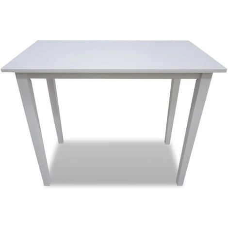 Topdeal Table De Bar En Bois Blanc 4 Topdeal Table De Bar En Bois Blanc – Image 2