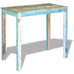 Topdeal Table De Bar Bois Massif De Récupération 115x60x107 Cm -Table haute et bar Soldes 52084506 2